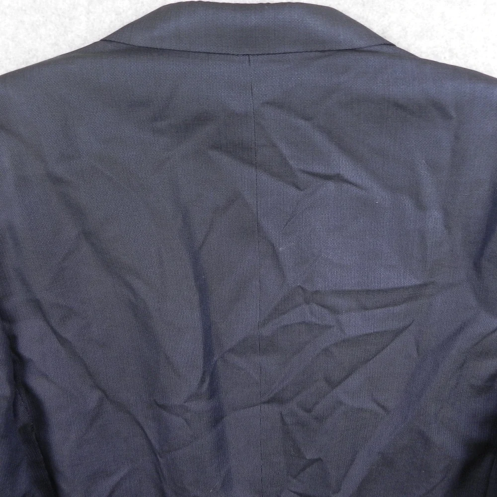 Hickey Freeman Blazer Mens 42L Boardroom Navy Wool Silk Double Breasted Jacket